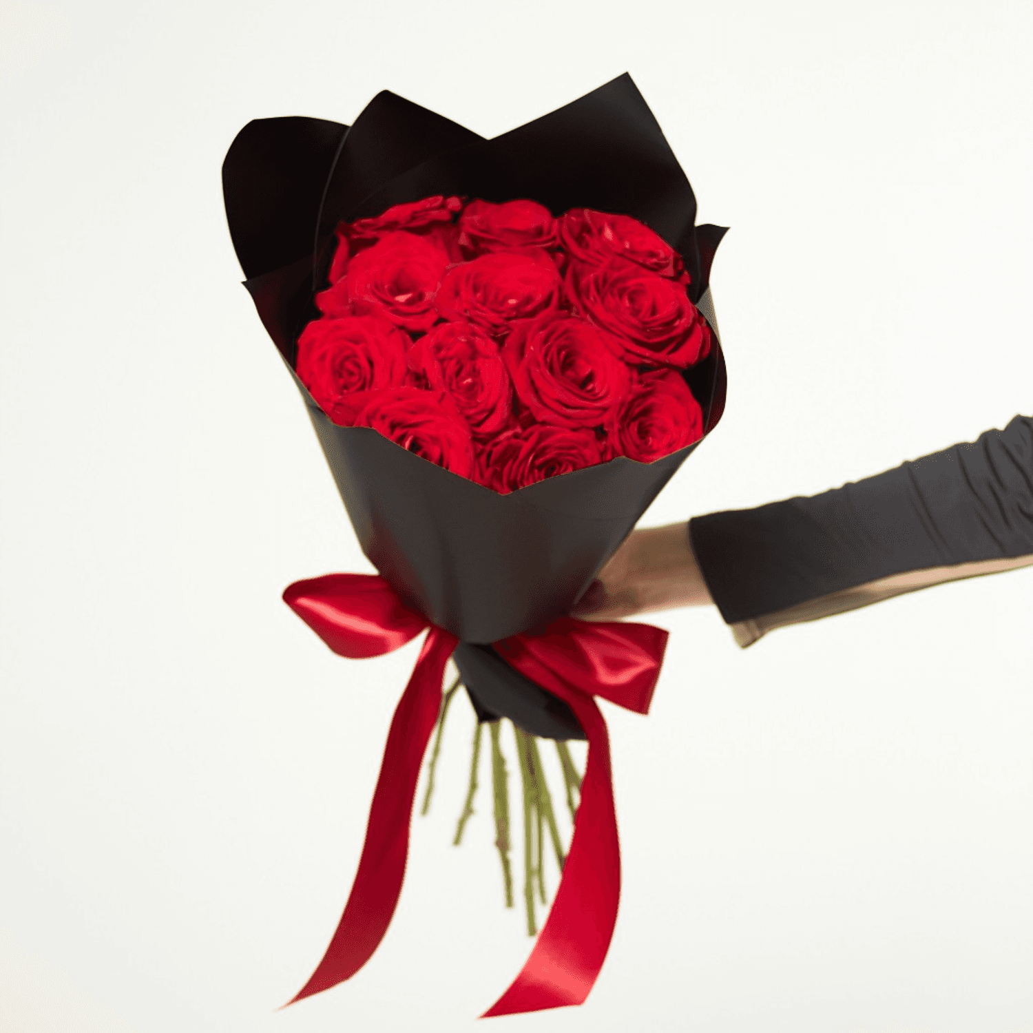 12 Red Roses Bouquet | Romantic Flower Delivery
